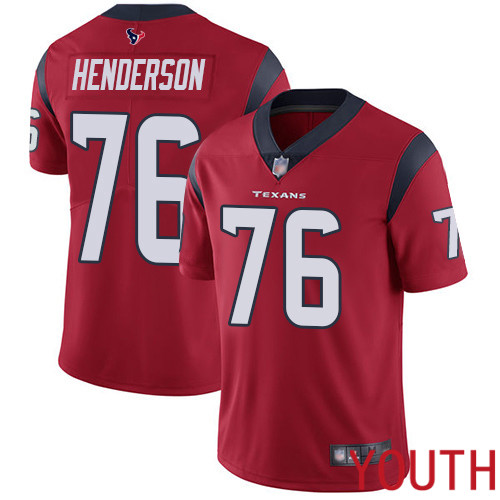 Houston Texans Limited Red Youth Seantrel Henderson Alternate Jersey NFL Football #76 Vapor Untouchable